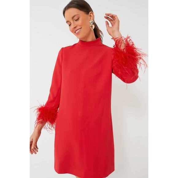 TUCKERNUCK red Feather Mod Ellie Dress NWT Size Small - Picture 5 of 11